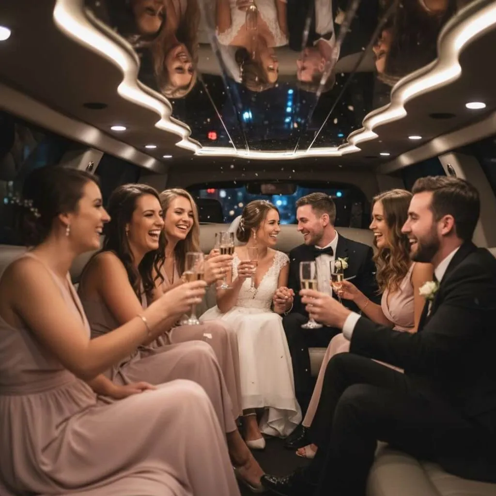 Group enjoying a Hamilton Wine & Brewery Tour Limo Service with a toast in a vineyard setting